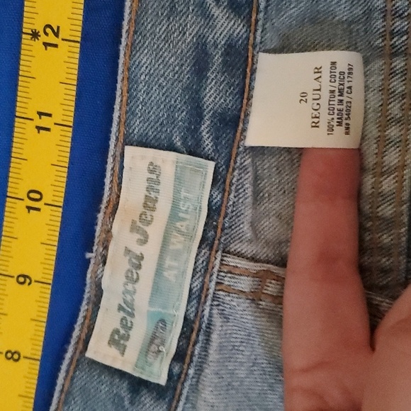 VTG 2002 Old Navy Relaxed At Waist Jeans sz 20 100% cotton - Picture 6 of 12